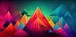 abstract geometric mosaic rainbow poligonal background Generative AI