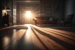 © Alfazet Chronicles - the sun rays shining on the floor, creating a warm and cozy atmosphere, created with generative ai