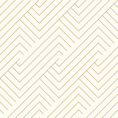 Aufkleber - Luxury gold background pattern seamless geometric line zigzag abstract design vector. Christmas background vector.