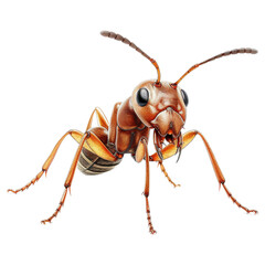 Wall Mural - ant isolated with transparent background.