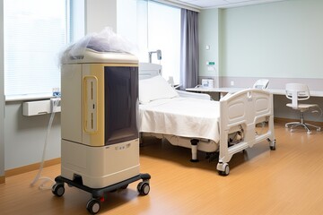 Sticker - air purifier in a hospital setting, providing clean air for patients and medical staff, created with generative ai