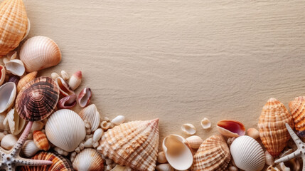 Wall Mural - Sea Shells background