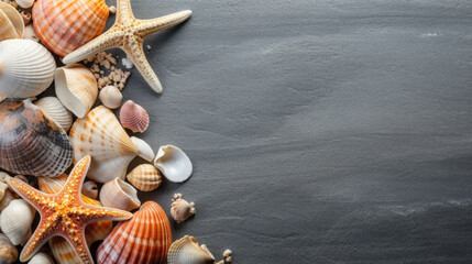 Wall Mural - Sea Shells background