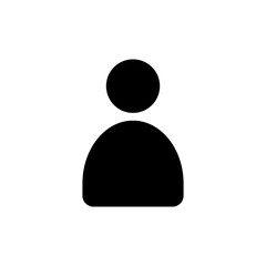 Vector black icon for business card. Contact. Name.