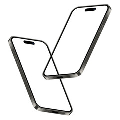 Wall Mural - realistic smartphone mockup. isometric smartphone set. 3d mobile phones with blank screen. vector il