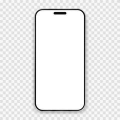 Wall Mural - Mobile phone vector mockup. Blank smartphone