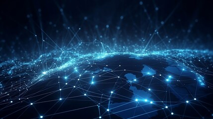 Global network background. Generative AI