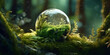 Miniature Marvels: A Tiny Tree Suspended in a Glass Sphere, eco concept