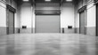Roller door or roller shutter using for factory, warehouse or hangar.Generative Ai
