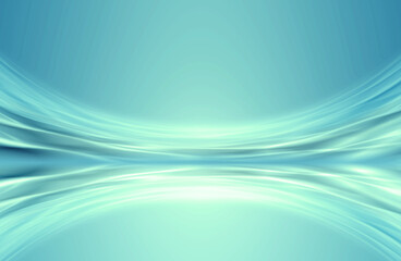 Sticker - turquoise curved lines abstract future texture background