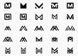 © Leo - Initials letter m abstract set logo design vector