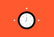 © HenryFord - Vector clock illustration in flat design style, geometric time icon.