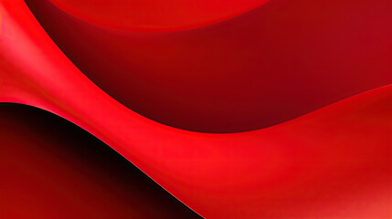 Wall Mural - Red Smooth Abstract Lines Background. AI generative.