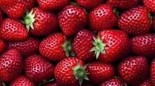 Strawberries Background. Generative AI