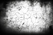 © jes2uphoto - black crack texture on white wall background with vignette retro background effect