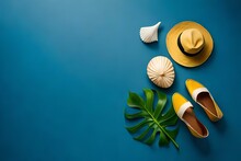 Shell On A Wooden Background