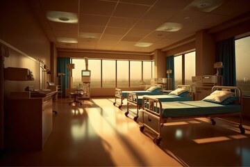 Wall Mural - Hospitals and medical centers have a very characteristic professional photography ai generated