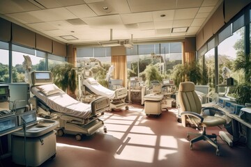 Wall Mural - Hospitals and medical centers have a very characteristic professional photography ai generated