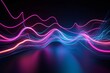 © Marius - Abstract glowing wave background, 3d render, generative ai