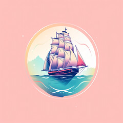 Wall Mural - Ship logo 