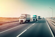 © Artofinnovation - Highway scene with cargo truck transporting goods, emphasizing speed, logistics, and the evolving role of technology in transportation