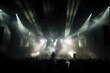 © altitudevisual - concert stage filled with visuals, including smoke and lights, to match the mood of the music, created with generative ai