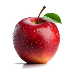 Canvas Print - red apple on a transparent background (PNG). Generative AI