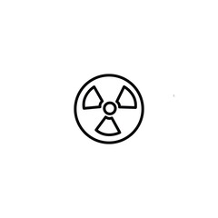 danger radioactive vector icon symbol illustration isolated editable stroke