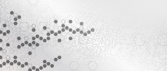abstract background of molecular structure and graphic design of technology sense