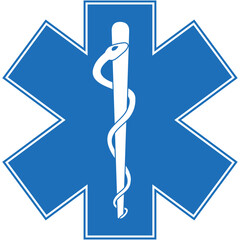 Wall Mural - Image of first aid icon / symbol.