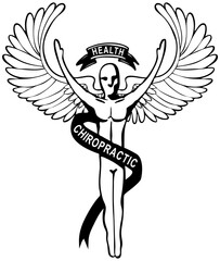 Wall Mural - Hand drawn image of the chiropractic symbol.