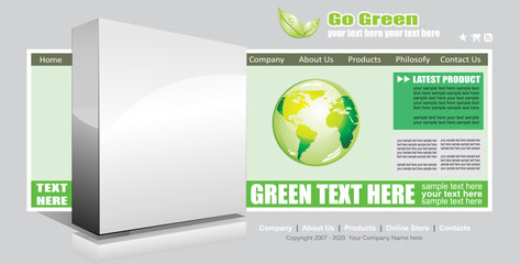 Wall Mural - colorful web site environmental green template with delicate colors
