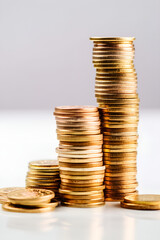 Wall Mural - stacks of gold coins