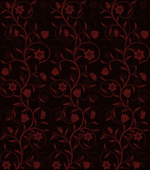 Sticker - Seamless floral texture. Vector.