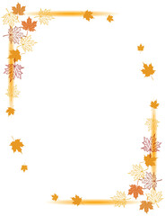 Sticker - Autumn background, maple leafs