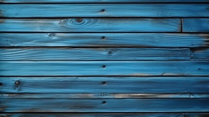 Wall Mural - Blue wooden planks background. Backdrops of wooden planks. Created with Generative AI technology.