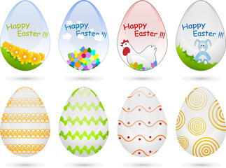 Sticker - Set of Easter eggs