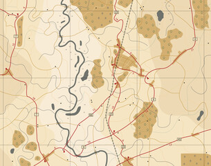Wall Mural - Editable vector illustration of a generic roadmap without names