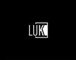 LUK Logo and Graphics Design, Modern and Sleek Vector Art and Icons isolated on black background