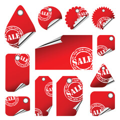 Sticker - tags sale, this  illustration may be useful  as designer work