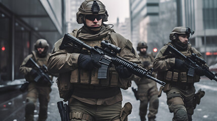 Urban security reinforcement teams: armed forces provide additional support for urban defense efforts.