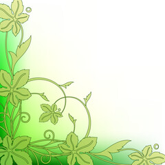 Sticker - floral background, this  illustration may be useful  as designer work