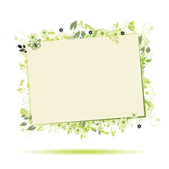 Sticker - Floral frame beautiful with place for your text