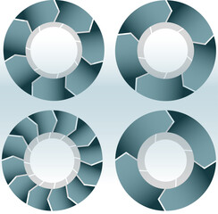 Wall Mural - An image of a blank wheel set.
