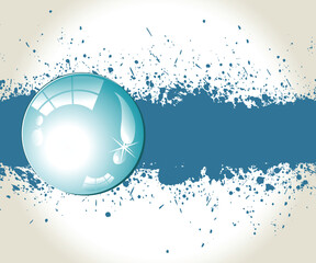 Poster - Abstract splashes background. Vector illustration in blue color.