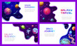 © Vector Tradition - Space landing pages, paper cut starry galaxy, astronaut and spaceship, vector backgrounds. Cartoon spacecraft rocket in galaxy universe, space journey and cosmic exploration landing page templates