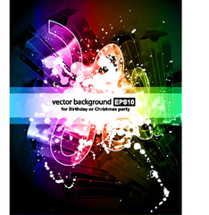 Sticker - Artistic Grunge Abstract Background with Rainbow Colours