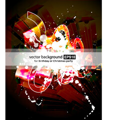 Sticker - Artistic Grunge Abstract Background with Rainbow Colours