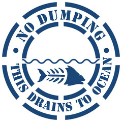 Wall Mural - An image of a no dumping sign.