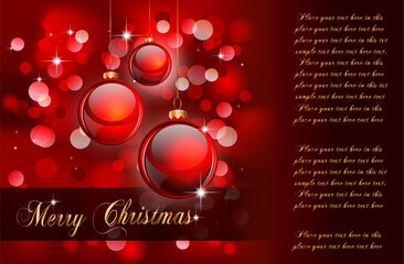 Poster - Elegant Christmas Background with Golden details